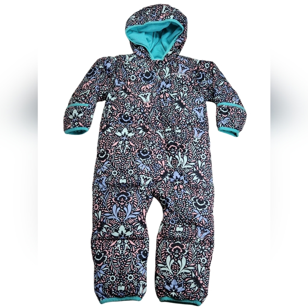 Columbia Snuggly Bunny Bunting Girls 18 - 24 Months Teal Purple Pink Mint Floral
